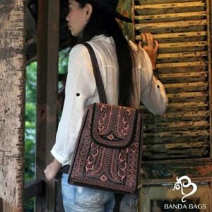 BANDA BAGS Handmade Embroidered Gusini Boho Backpack